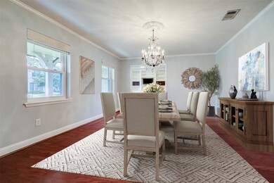 Virtually staged. The spacious dining room, perfec