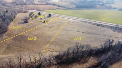 Aerial view with a rural view