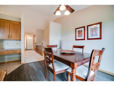 The dining space has new luxury vinyl and newer ce