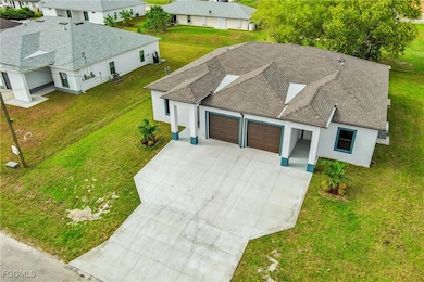 Aerial view of residential area