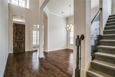 Entry way with mahogany front door