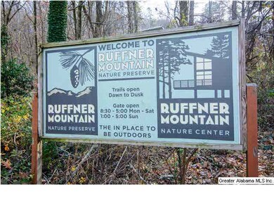 Just steps from Ruffner Mountain Nature Preserve..