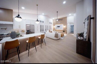 Kitchen Island & Family Room