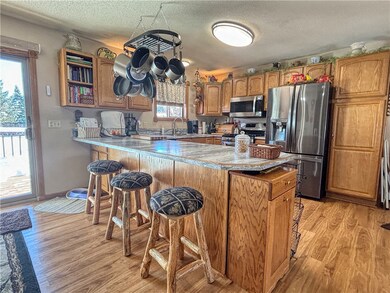 Kitchen with spacious island and separate dining
