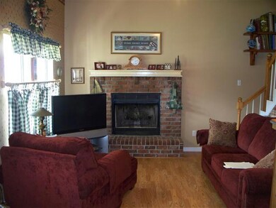 Living Room with wood burning fireplace
