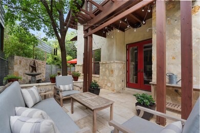 View of patio / terrace featuring french doors, f