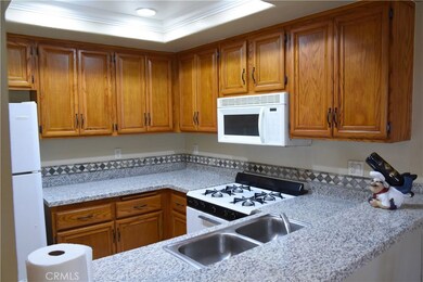 Gorgeous updated kitchen with gas range, stainless sink, microwave, dishwasher, granite counters and beautiful abundant cabinetry.