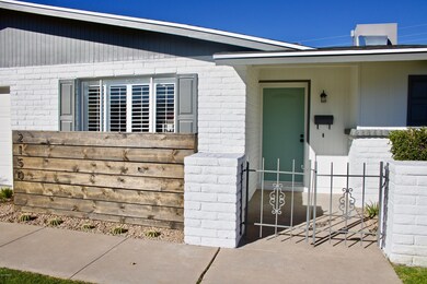 Custom modern fence is inviting