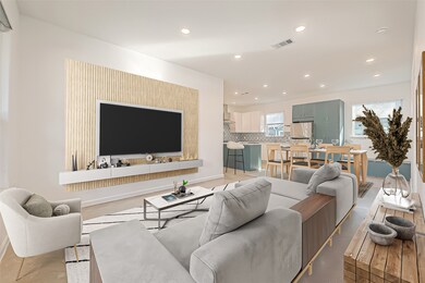 The virtually staged living room showcases a beautifully designed space that highlights its potential.