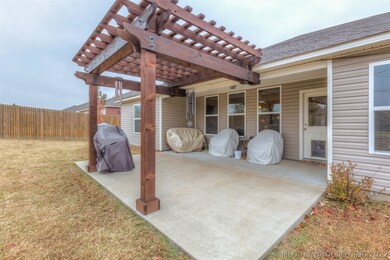 Oversized patio with Pergola.  Patio is hot tub wi