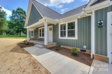 There is a covered front porch.