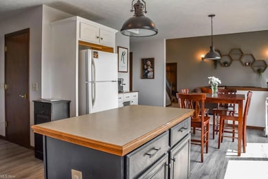 Updated light fixtures in the kitchen.