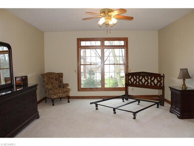 The master bedroom is located on the first floor. 