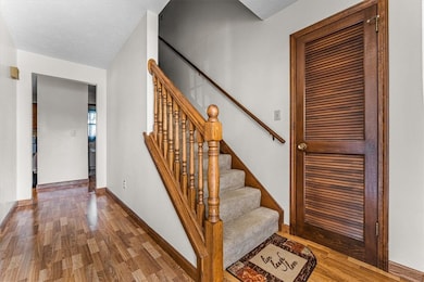 Double front doors open into welcoming entry.