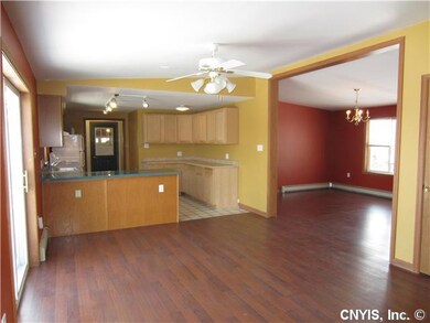 Family Room. View from family room area to dining,