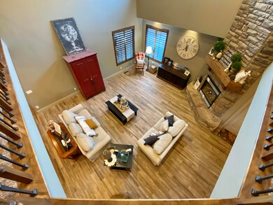 Main living area from upstairs walkway