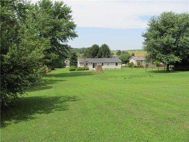 Exterior Back. An acre of ground with a gentle slo