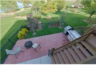 Great view looking down from the covered deck onto
