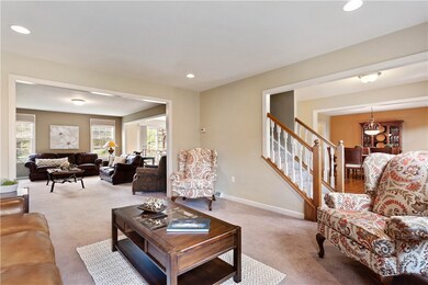 This formal living room is off the main entry and