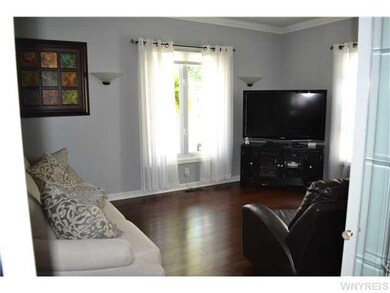 Living Room Dark bamboo flooring