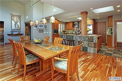 Another view of the spectacular kitchen, dining, g