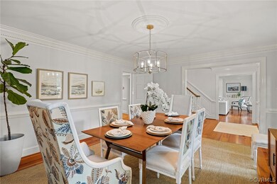 Formal dining room, looking towards foyer.