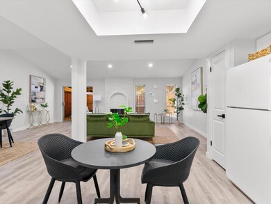 Dining area featuring light hardwood / wood-style 