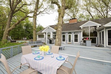 Large deck perfect for entertaining, complete built-in bar, screened-in porch & brick pathway to the pool