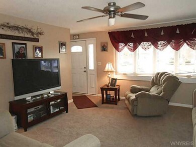 Living Room Comfortable living room with bright ba