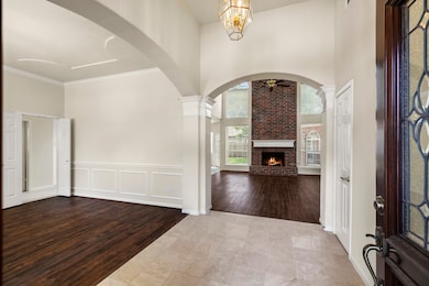 Entering the front door, formal dining is on the l