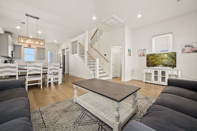 The open floor plan offers style and functionality