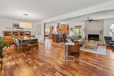 Acacia hardwoods throughout the house