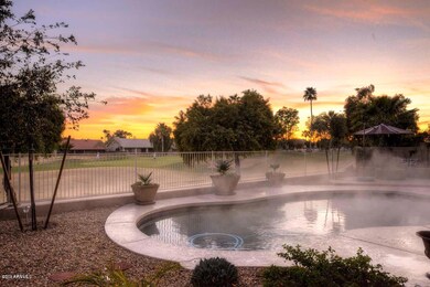 Sunset pool view