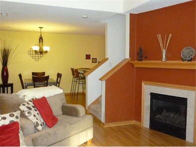 View of the family room to the dining room and the