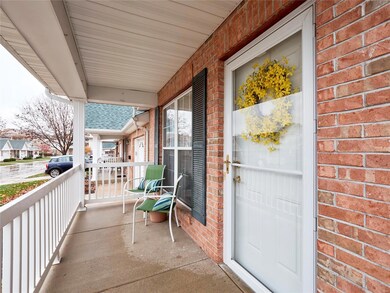 Cozy covered front porch