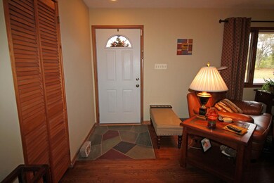 Foyer with slate flooring