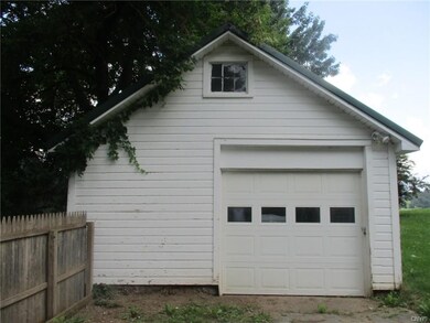 Over sized one car garage.