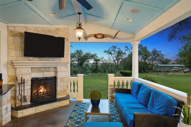 View of patio with an outdoor living space with a