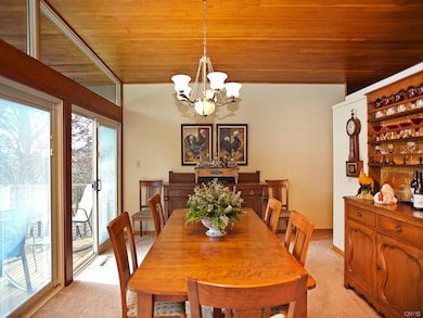 Another dining room view. All ceilings have been r
