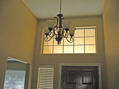 Beautiful entry with updated lighting.