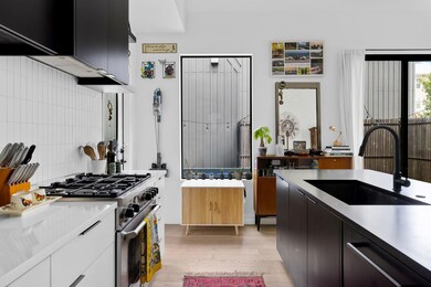 Kitchen with high end stainless steel range oven,
