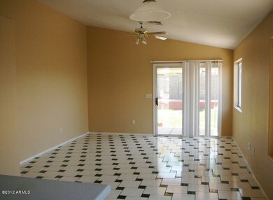 View from kitchen looking at patio
