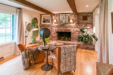 Exposed wood beams