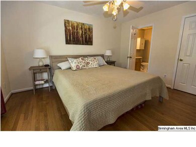 Main level master suite with hardwood floors