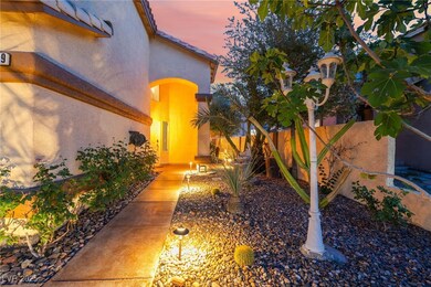 View of yard at dusk