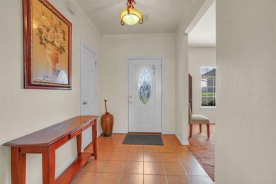Entryway with tile flooring