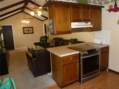 Open Kitchen with eat in room for a table.