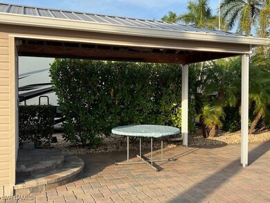 View of patio with a gazebo