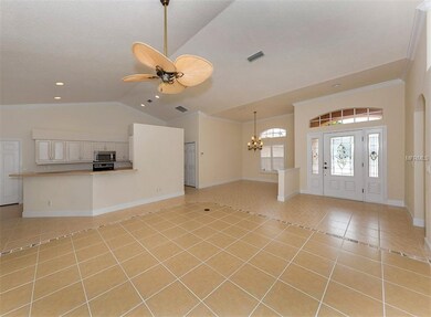 Vaulted ceilings, neutral decor and very large ope