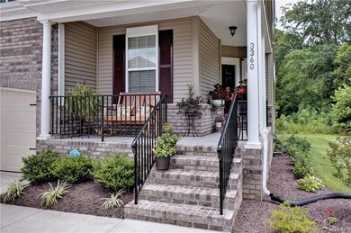 Inviting front porch.
